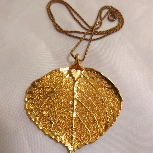 Real Aspen leaf gold plated - Picture 2 of 3